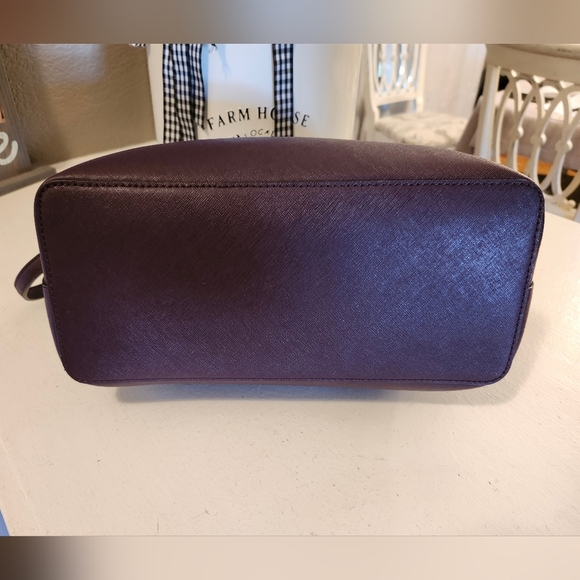 KATE SPADE NY SAFIANO LEATHER EVANGELIE LAUREL WAY SATCHEL-BURGUNDY 11.5×9.5 EUC - Picture 10 of 16